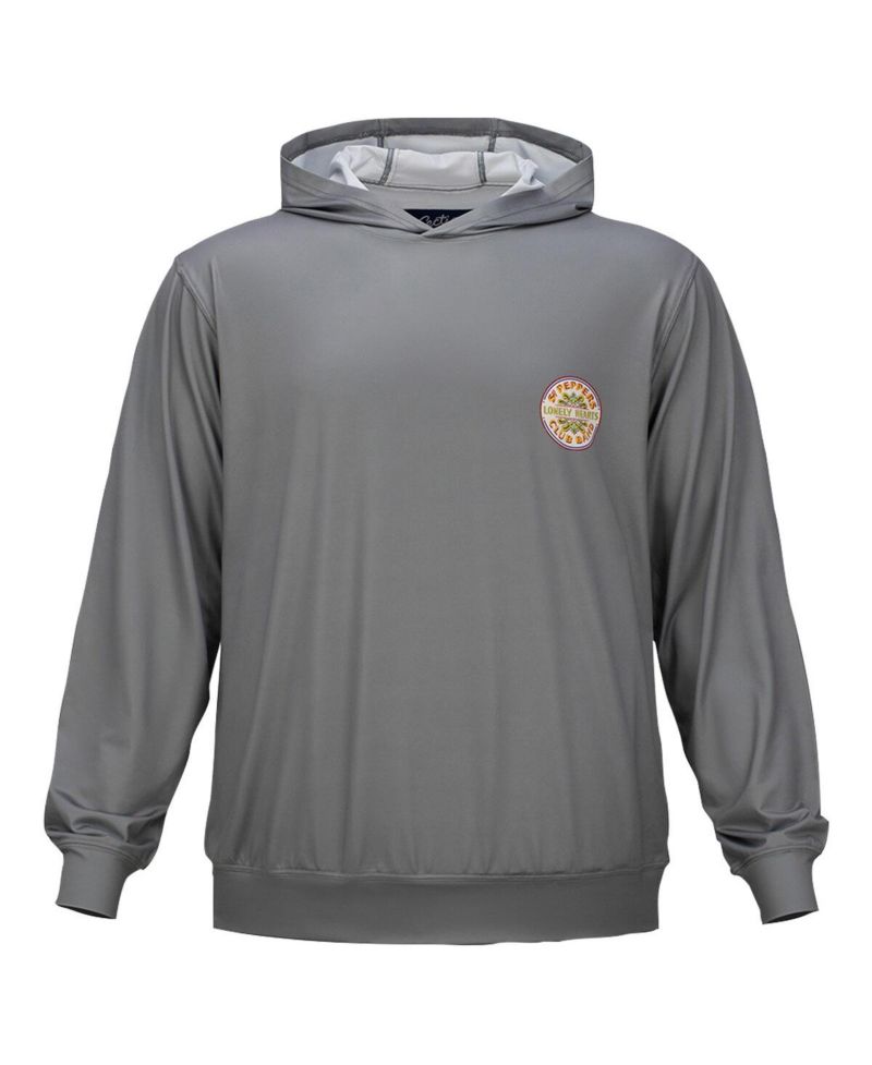 Men's and Women's Gray The Beatles Sgt. Pepper Vintage Seal UPF 50 Pullover Hoodie