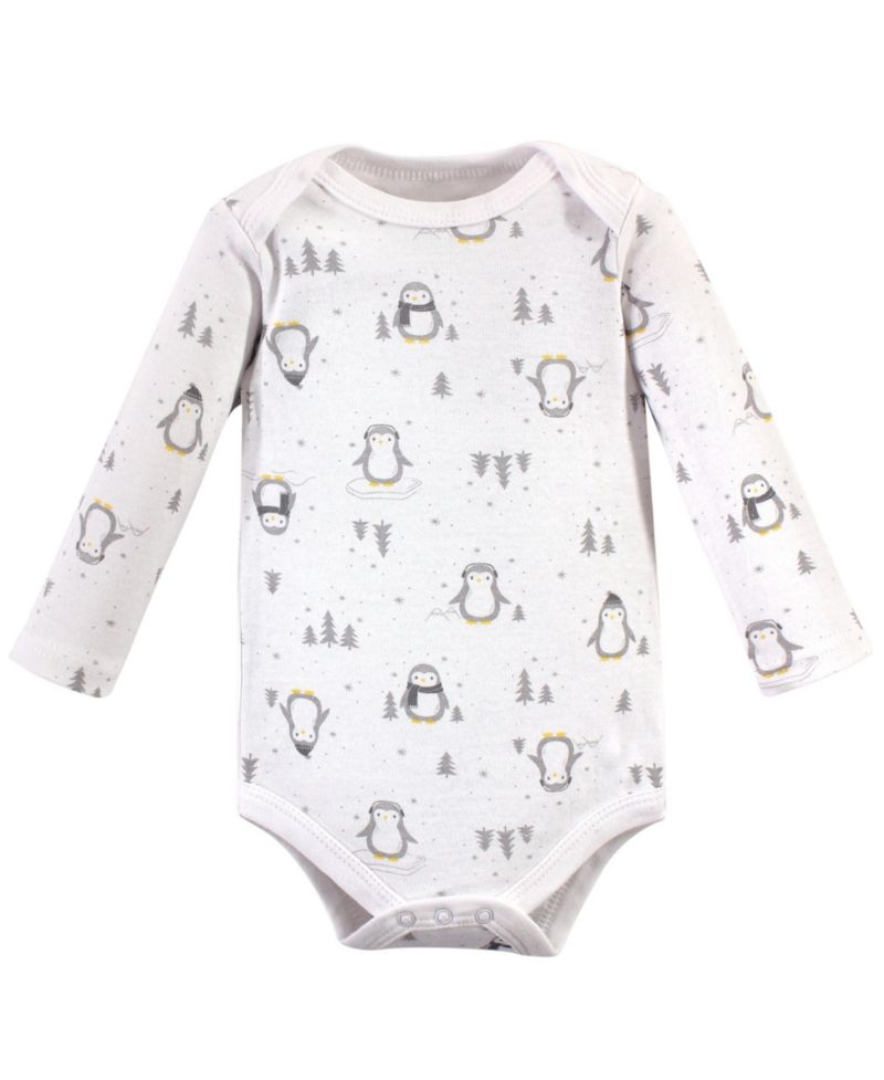 Baby Unisex Soft Cotton Long-Sleeve Bodysuit 5Pk