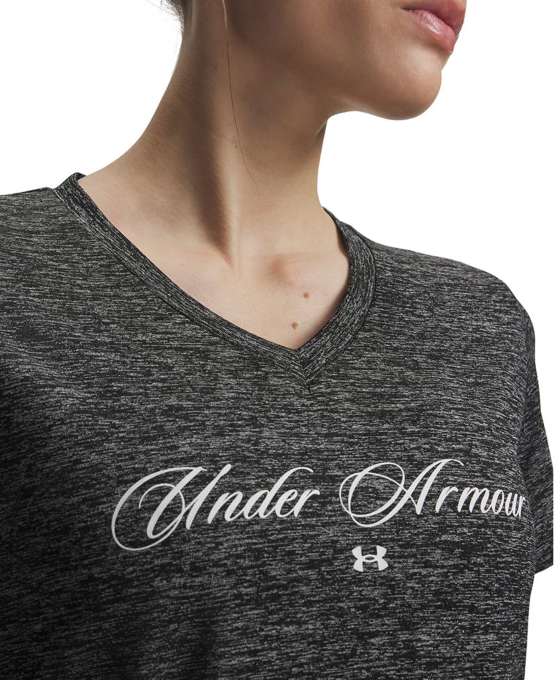 Women's Tech Twist Script Short-Sleeve Top