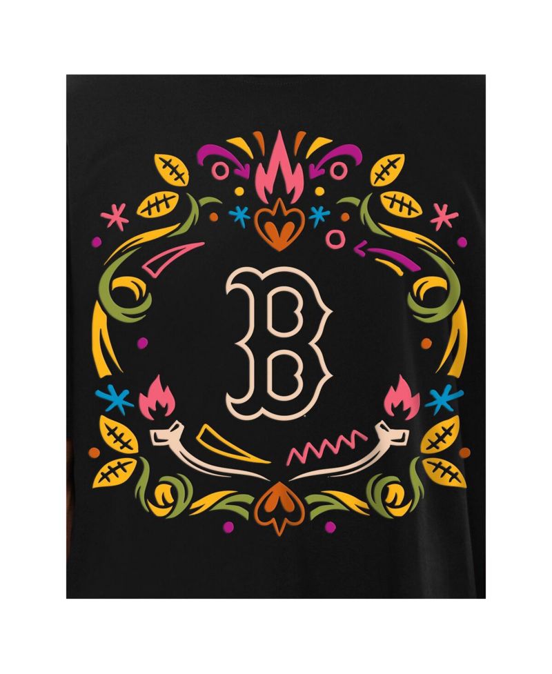 Men's Black Boston Red Sox Día de los Muertos T-Shirt