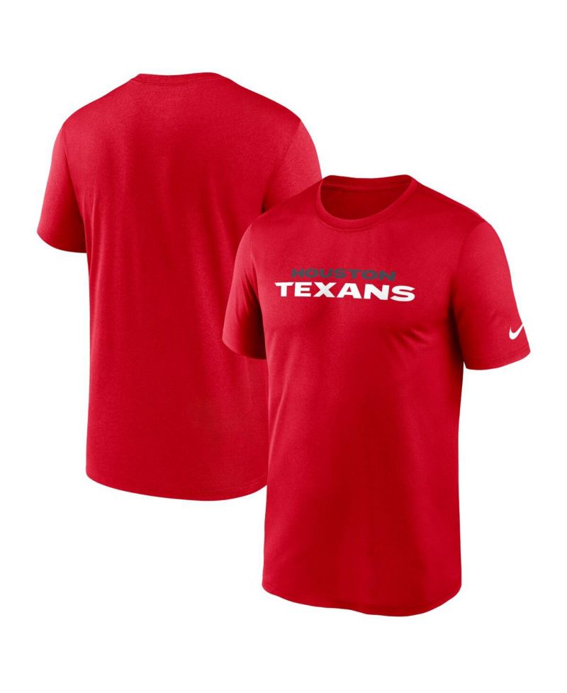 Men's Red Houston Texans Primetime Legend Wordmark Performance T-Shirt