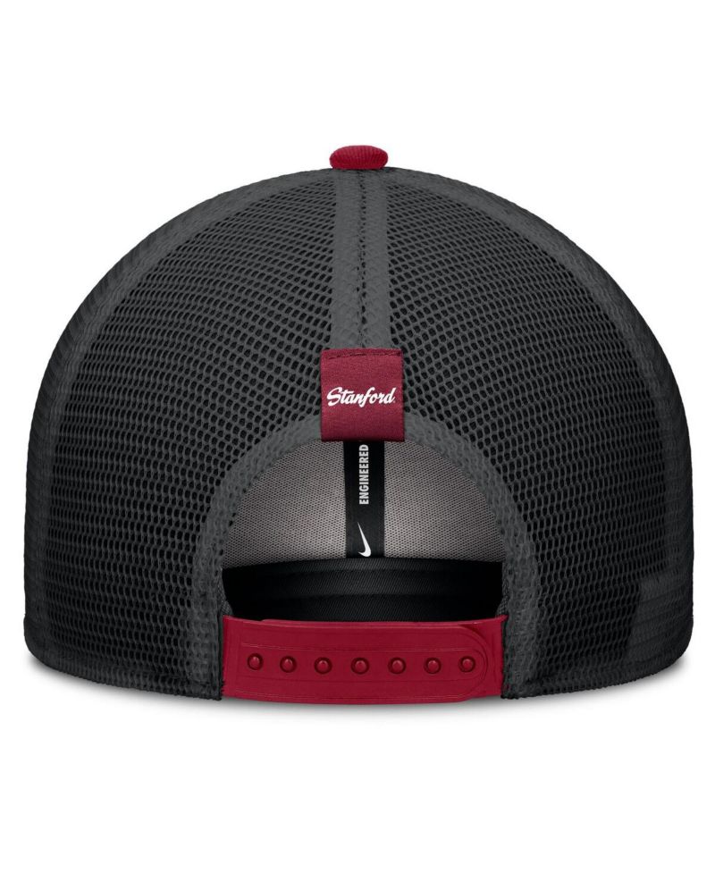 Men's Cardinal/Black Stanford Cardinal Legacy Arch Rise Performance Trucker Adjustable Hat