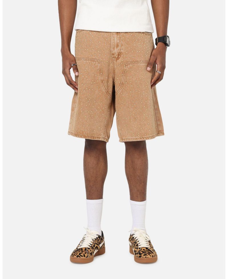 Men's Men Diamond Buckle Back Jorts Shorts