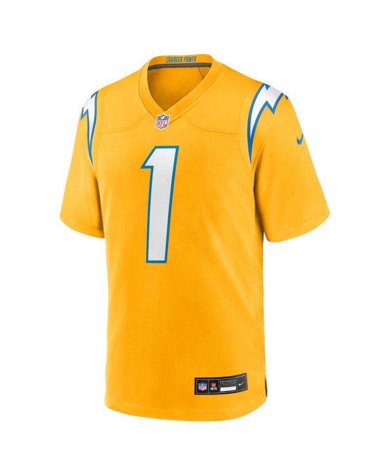 Men's Quentin Johnston Gold Los Angeles Chargers Alternate Charger Power Game Player Jersey