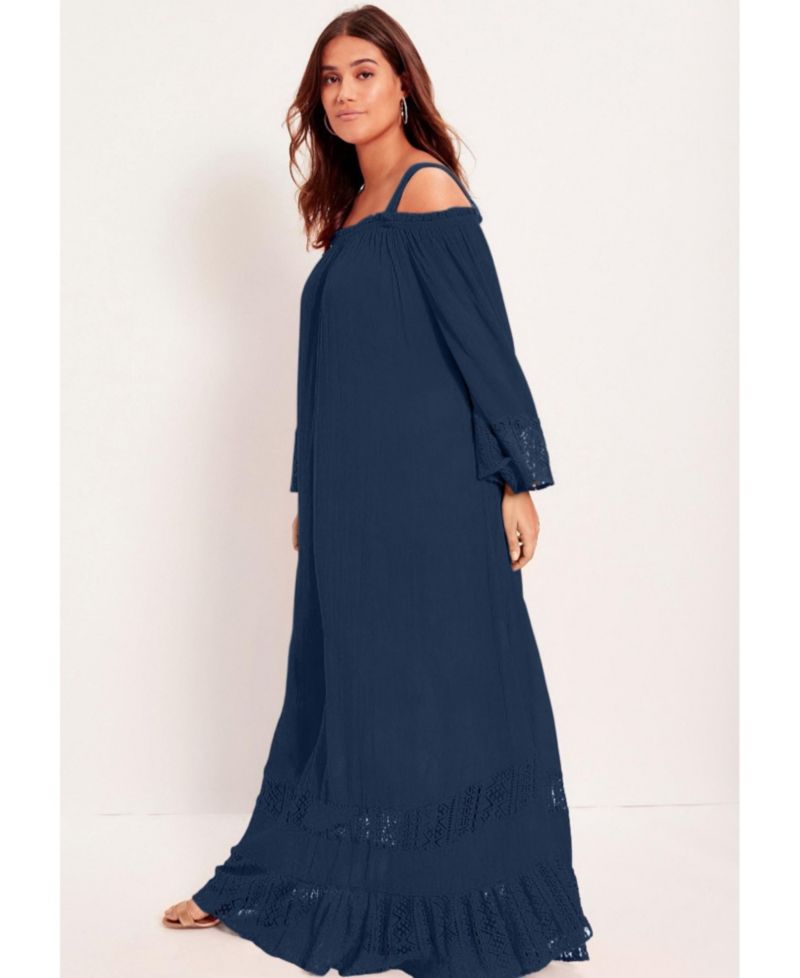 Women's June and Vie Off-The-Shoulder Maxi Dress