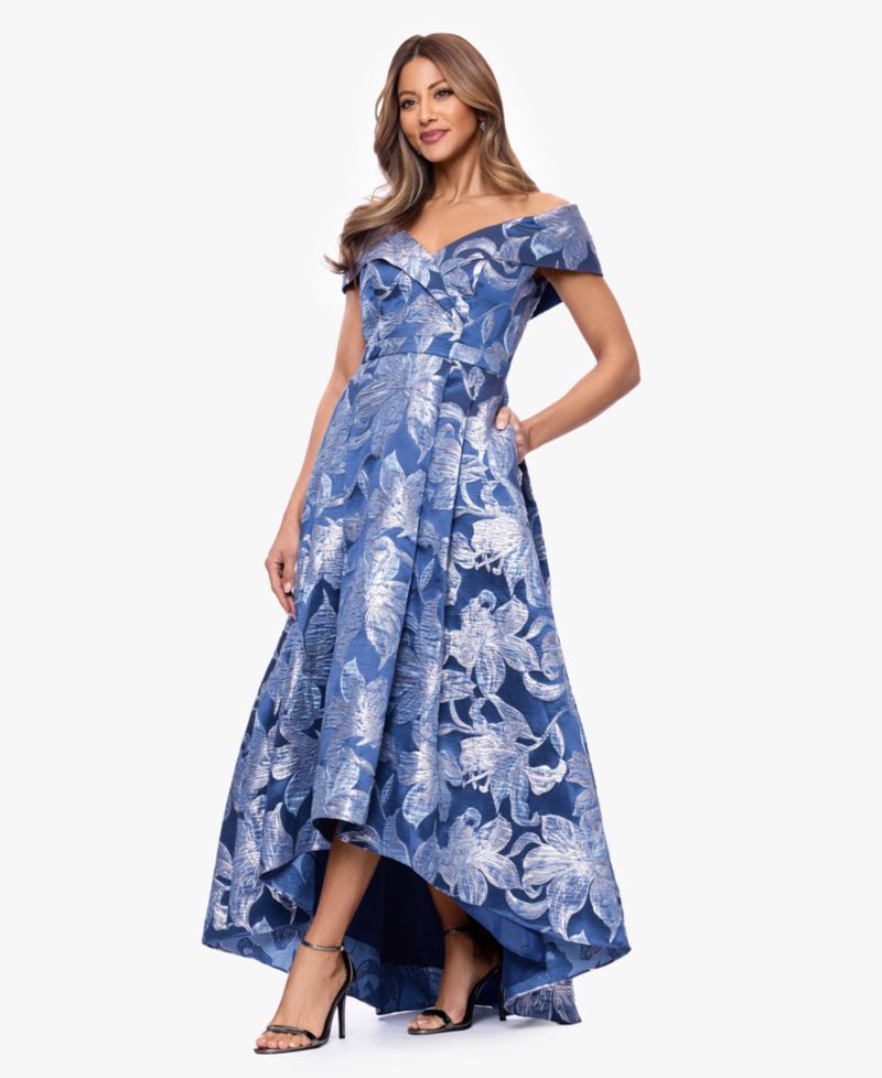 Women's Off-The-Shoulder V-Neck Gown
