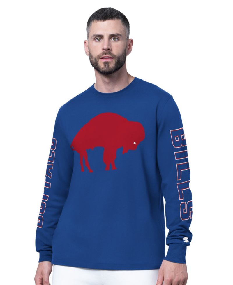 Men's Royal Buffalo Bills Clutch Hit II Logo Long-Sleeve T-Shirt