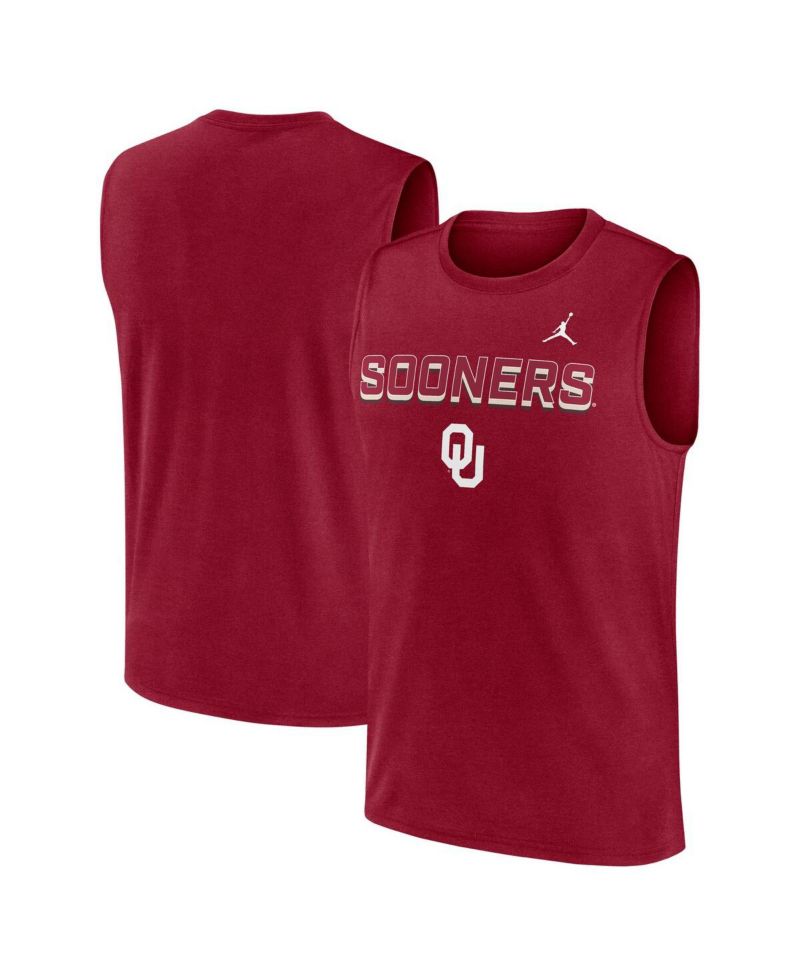 Men's Crimson Oklahoma Sooners Primetime Tricode Legend Dri-FIT Tank Top