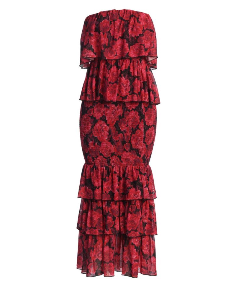 Women's Floral Casa Blanca Ruffle Dress
