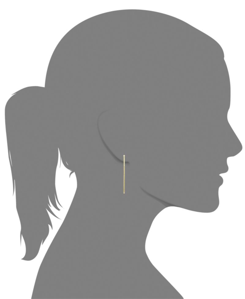 Diamond-Cut Oval Hoop Earrings in 14k Gold Vermeil, 2-3/4" (Also in Sterling Silver)