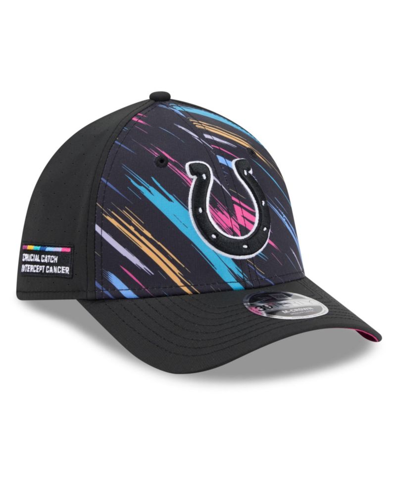 Men's Black Indianapolis Colts 2026 NFL Cruical Catch 39THIRTY M-Crown Stretch Hat