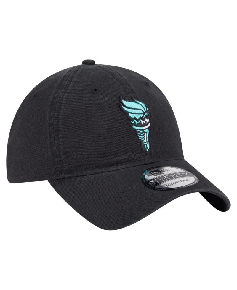 Men's and Women's Black New York Liberty Core Alt Logo 9TWENTY Adjustable Hat