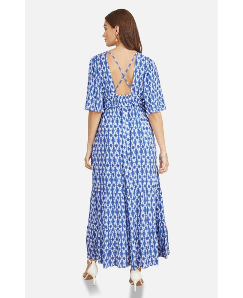 Women's Cross Over Back Maxi Dress