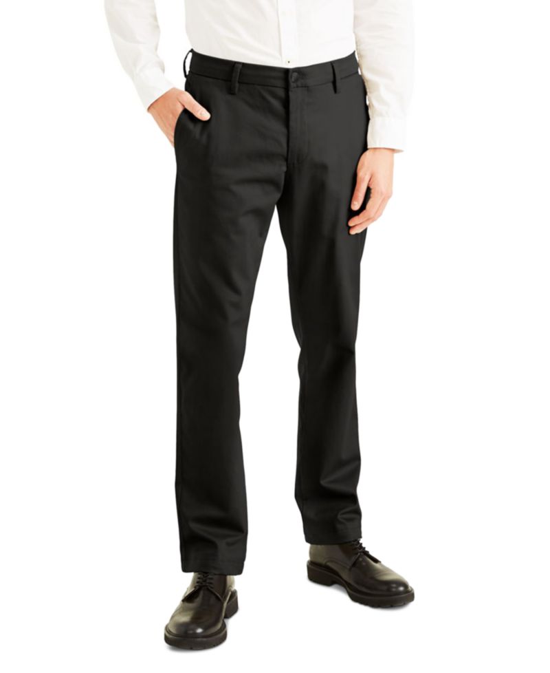 Men's Signature Slim Fit Iron Free Khaki Pants with Stain Defender