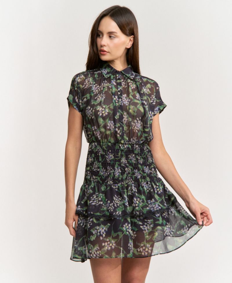 Women's Lindsey Collared Button-Front Mini Dress