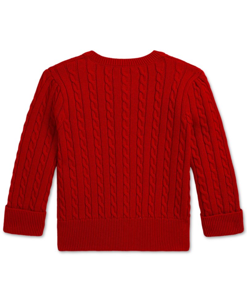 Baby Girls Cable-Knit Cotton Cardigan