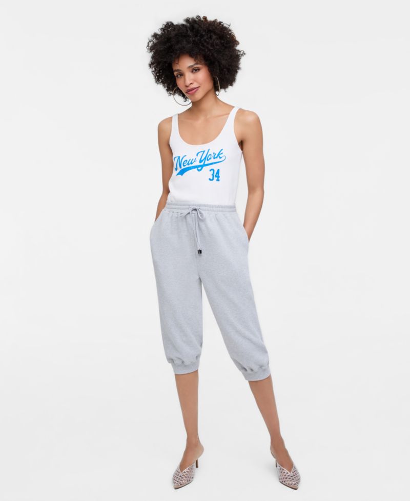 Women's Mixed Media Cropped Jumpsuit, Macy's Exclusive- Molly Rogers Capsule Collection