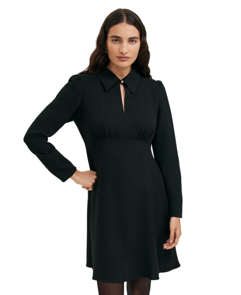 Women's Sabine Long-Sleeve Collared A-Line Dress