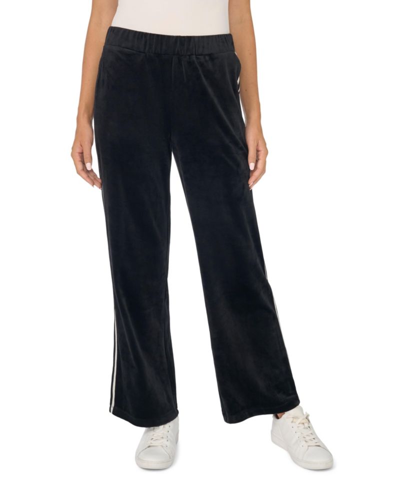 Women's Pull-On Wide-Leg Velvet Pants