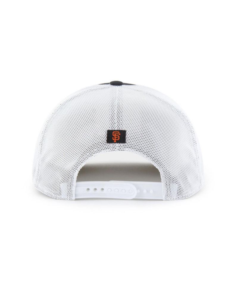 Men's Black/White San Francisco Giants Scratch Adjustable Trucker Hat