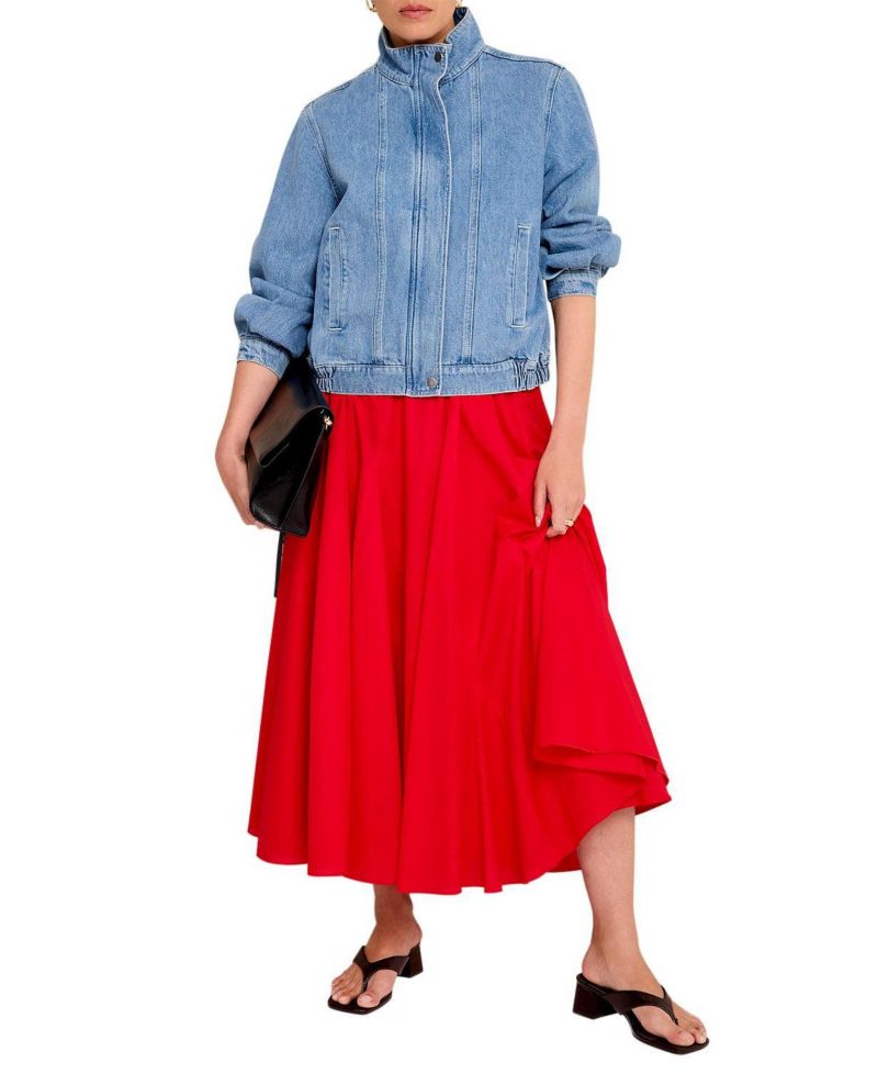 Women's Denim Bomber Jacket