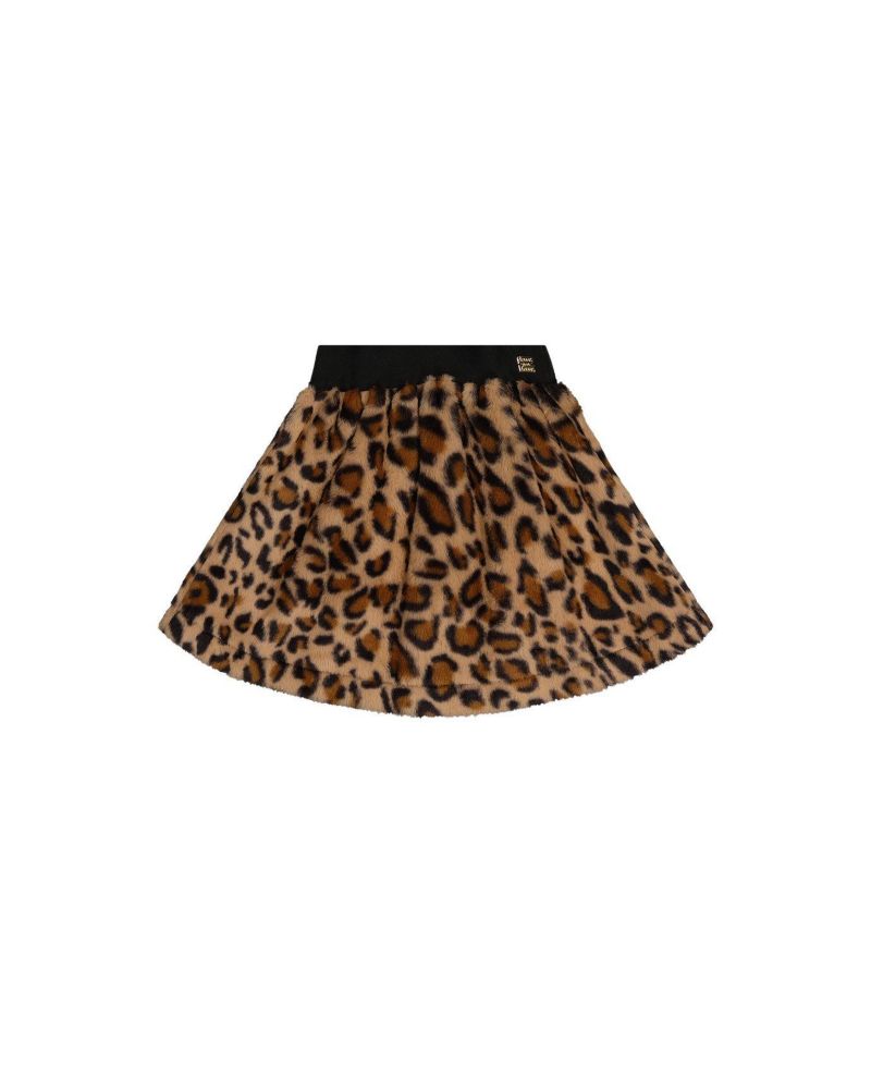 Toddler Girl( 2 to 5 ) Faux Fur Skirt Leopard Print
