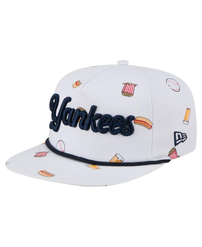 Men's White New York Yankees Team Cheer Rope 19TWENTY Adjustable Hat