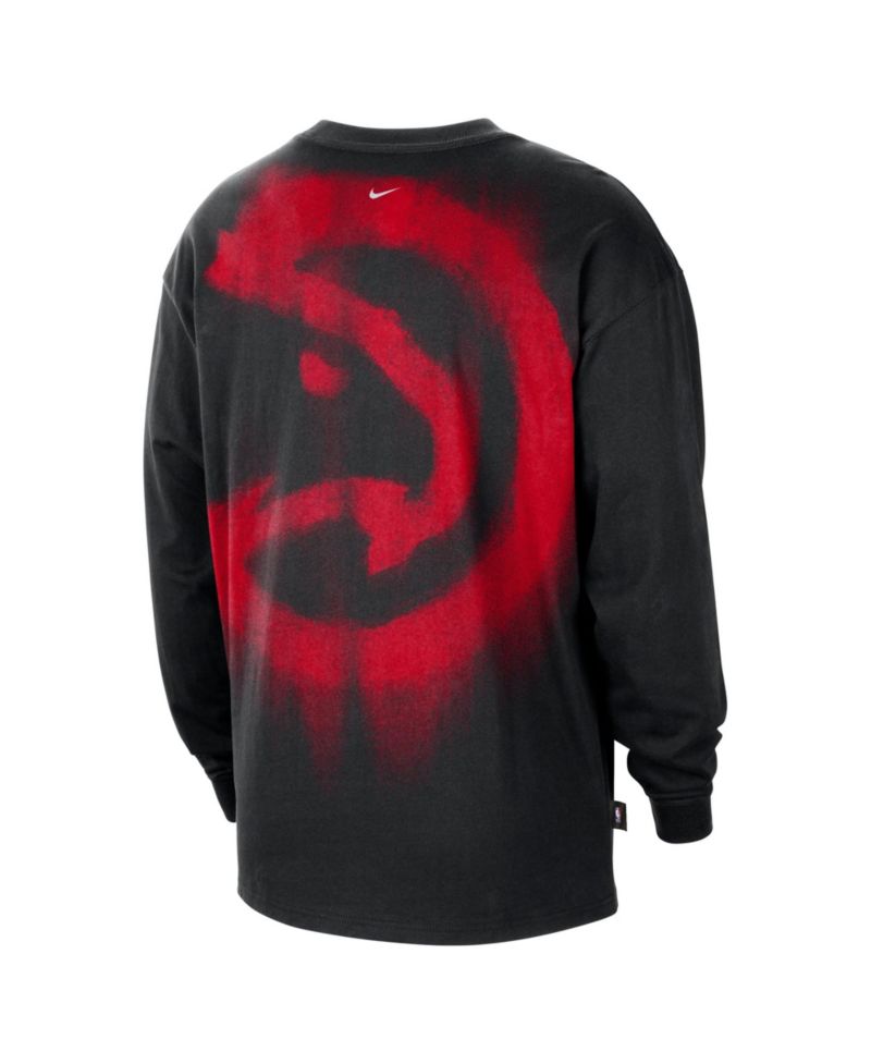 Men's Black Atlanta Hawks 2026 Standard Issue Pre-Game Performance Long Sleeve T-Shirt