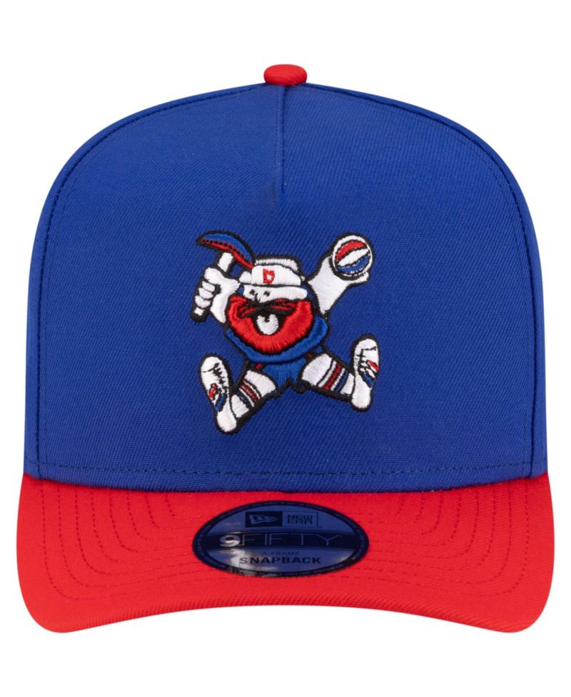 Men's Royal/Red Denver Nuggets 80s Throwback A-Frame 9FIFTY Snapback Hat