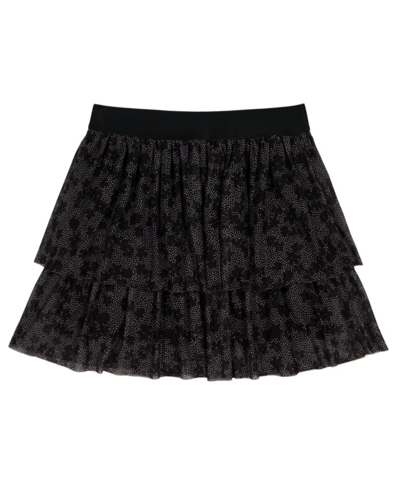 Girls' 7-16 Tiered Glitter Mesh Skirt