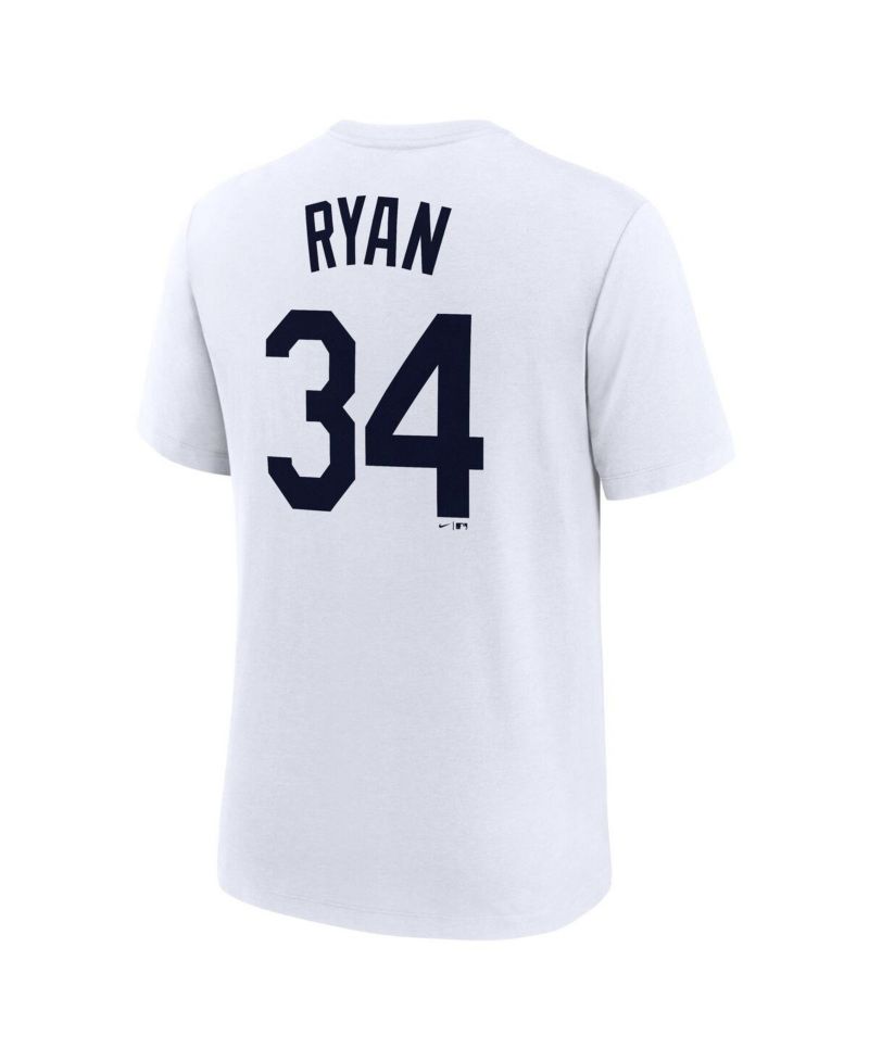Men's Nolan Ryan White Houston Astros Cooperstown Collection Name & Number Tri-Blend T-Shirt