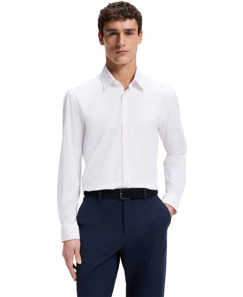 Men's Performance-Stretch Jersey Dress Shirt