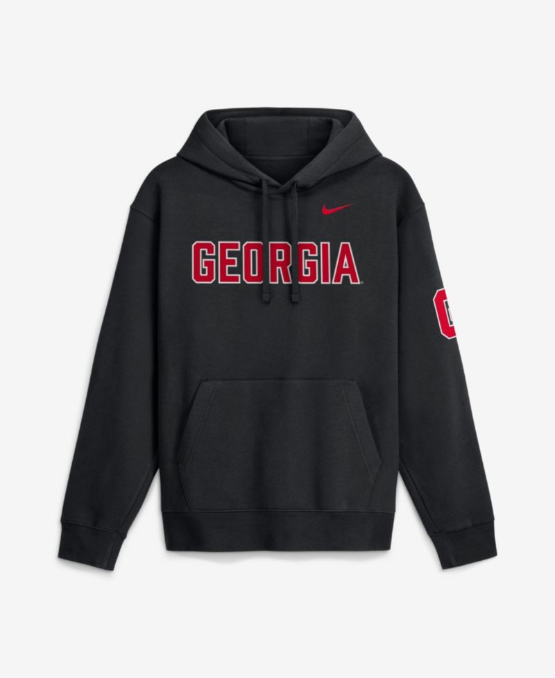 Men's Black Georgia Bulldogs 2026 Sideline Club Fleece Hoodie