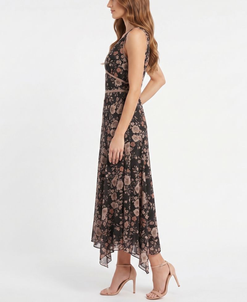 Women's Handkerchief Hem Floral Dress