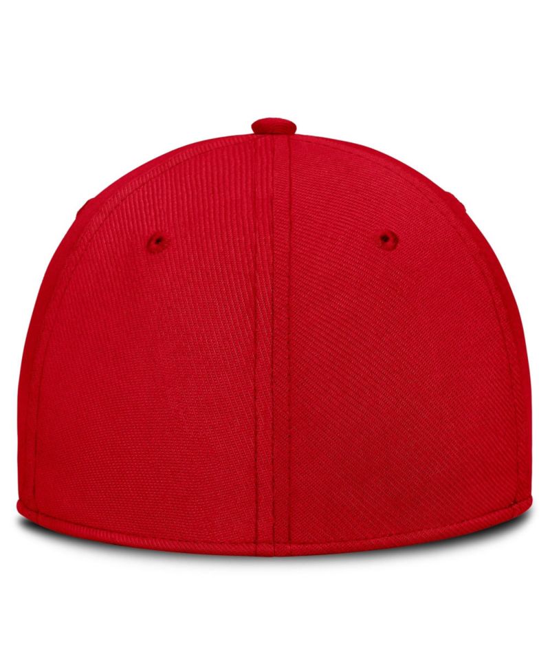 Men's Scarlet Ohio State Buckeyes Campus Prep Chained Arched Swooshflex Flex Hat