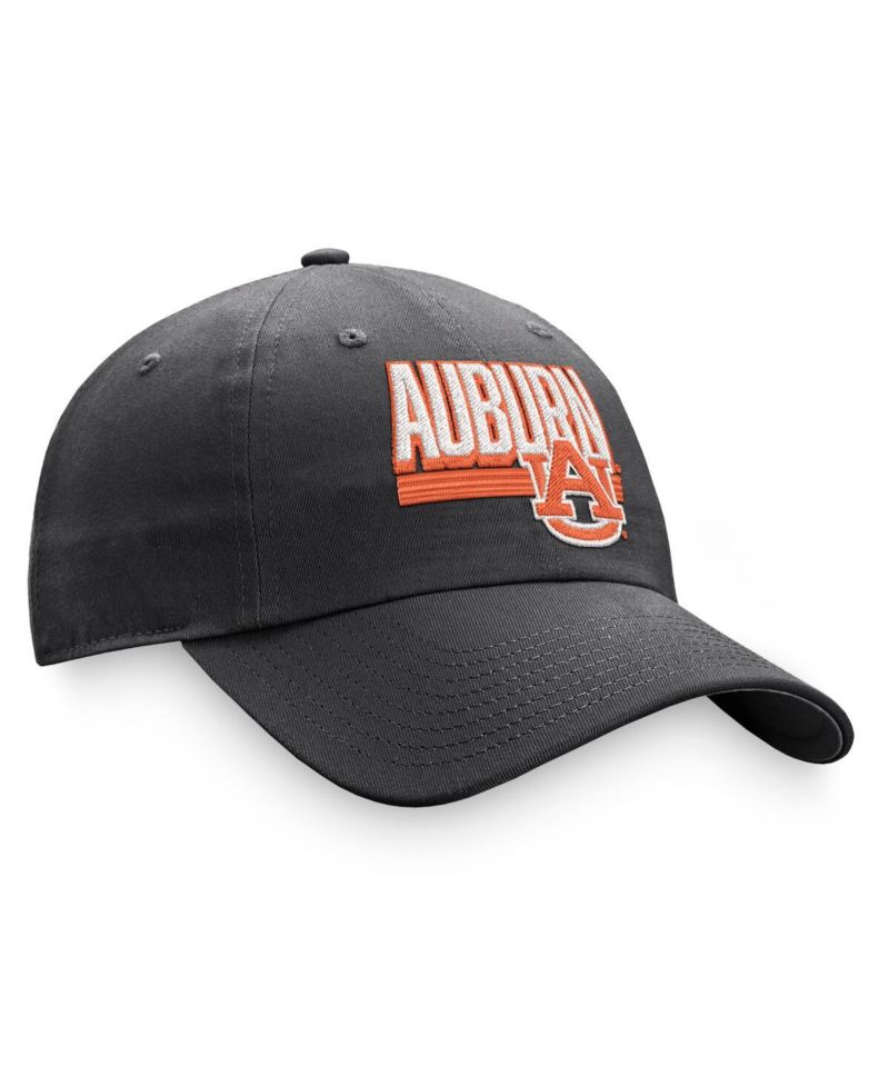 Men's Charcoal Auburn Tigers Slice Adjustable Hat
