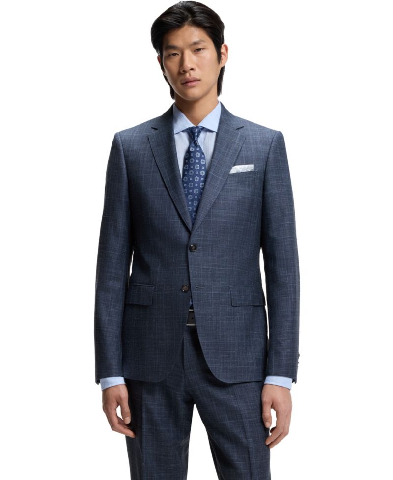 Men's Wool Blend Two-Piece Slim-Fit Suit