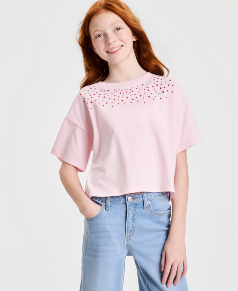 Girls' XS-XL Gem Relaxed Cropped Tee