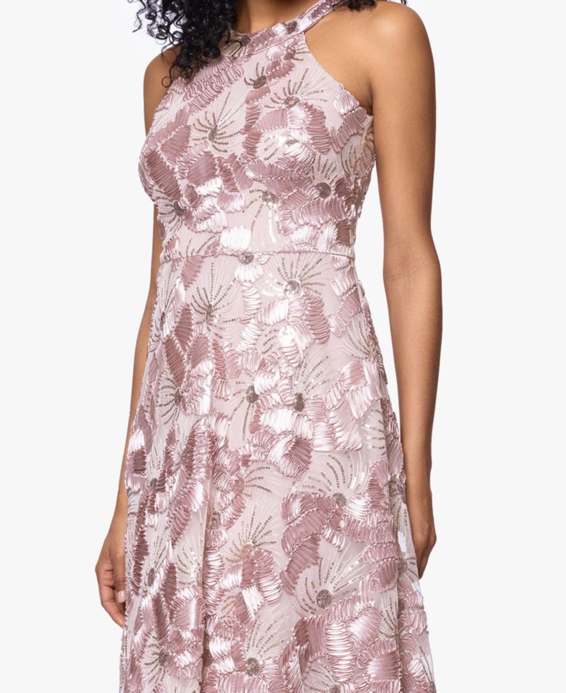 Women's Sequined Sleeveless Midi Dress