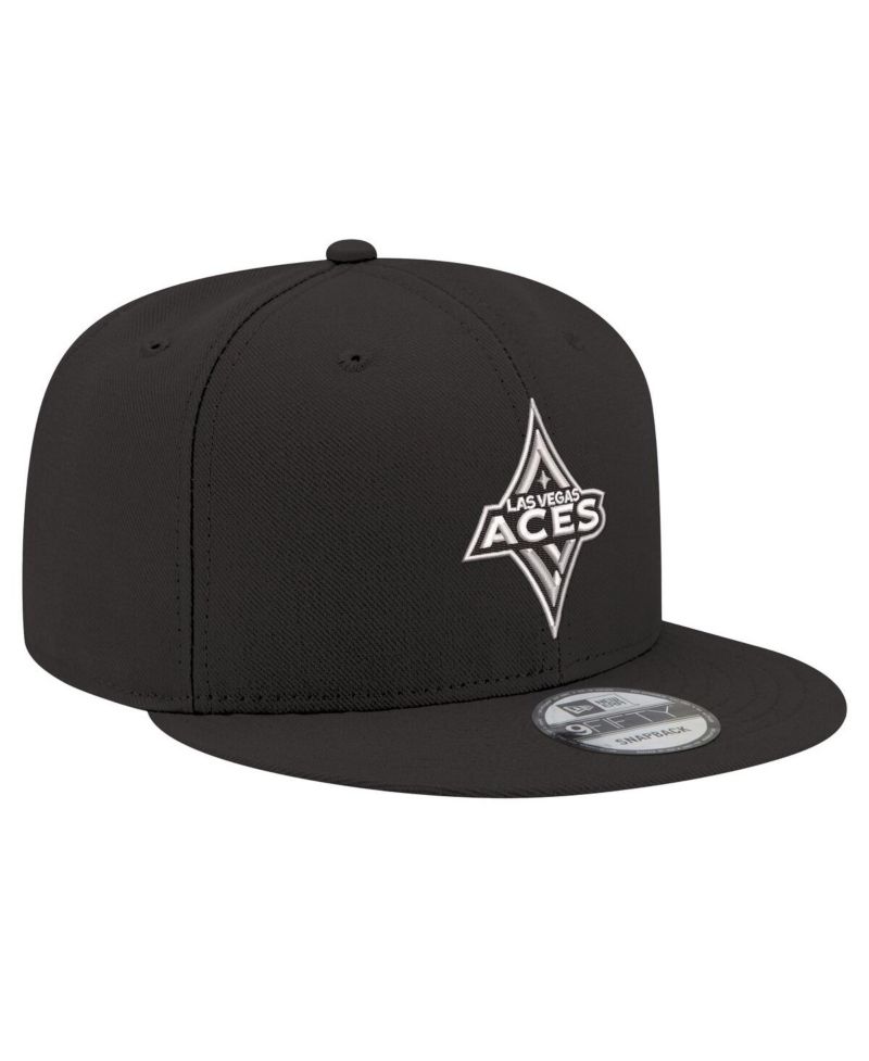 Men's and Women's Black Las Vegas Aces Logo 9FIFTY Snapback Hat