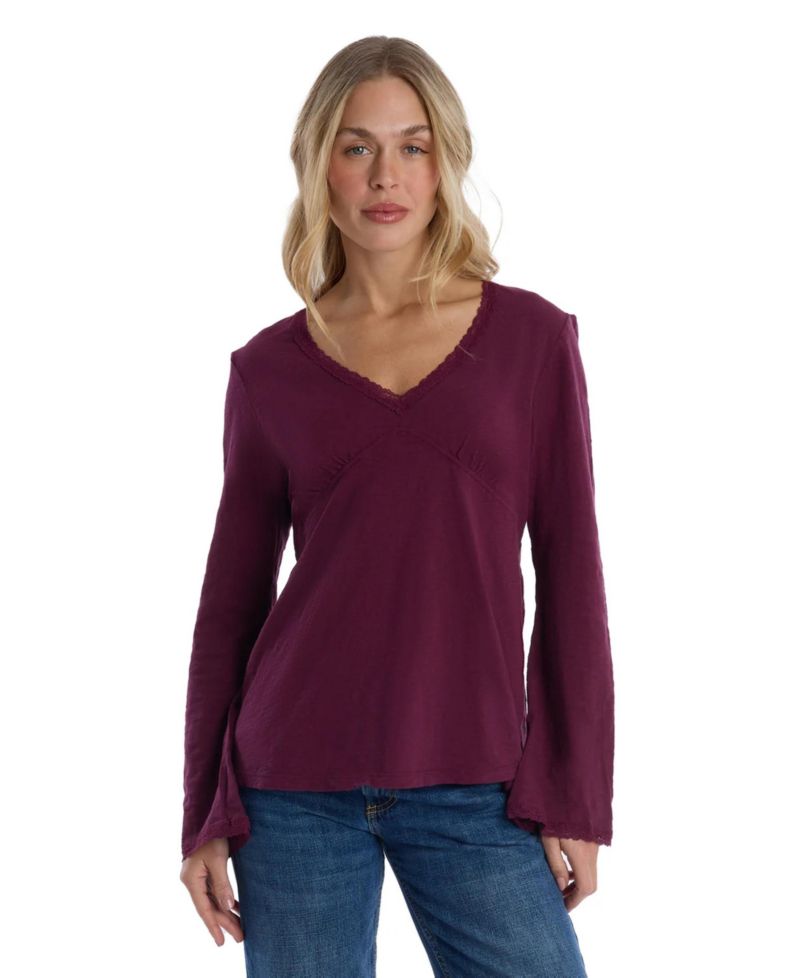 Women's Clothing V-Neck Long Sleeve Empire