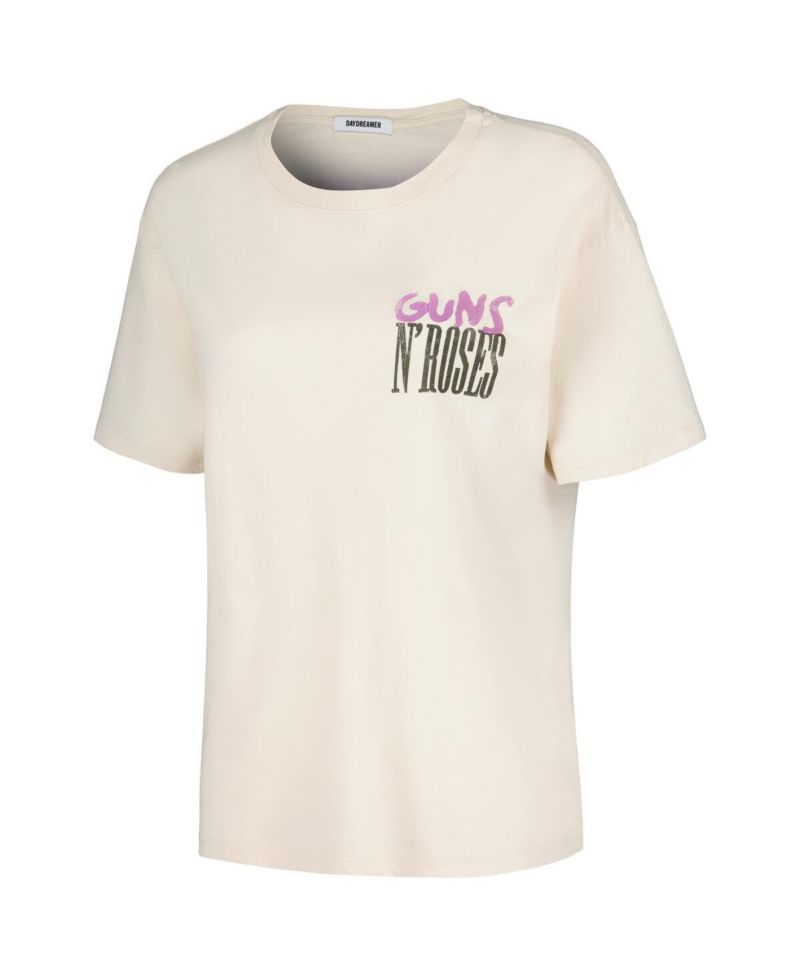 Women's Cream Guns n Roses Was Here Boyfriend T-shirt