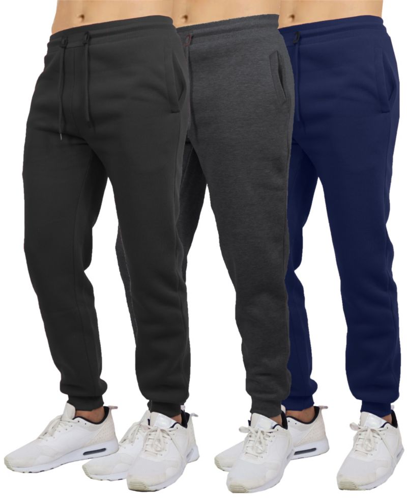 Men's Big & Tall Regular-Fit Jogger Sweatpants, 3-Pack