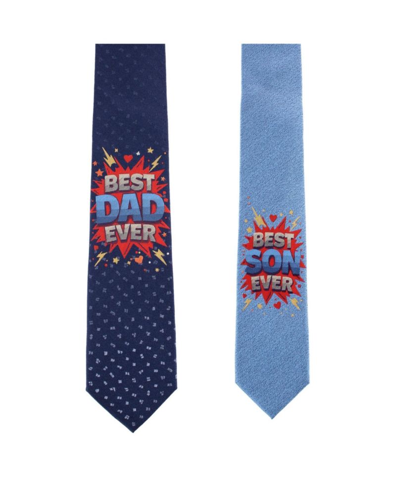 Men's Boy's Best Son Ever Novelty Silk Necktie