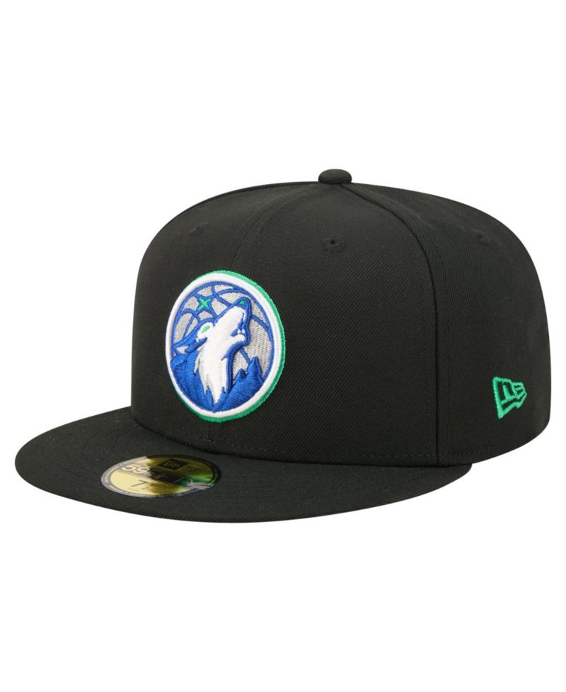 Men's Black Minnesota Timberwolves 59FIFTY Fitted Hat