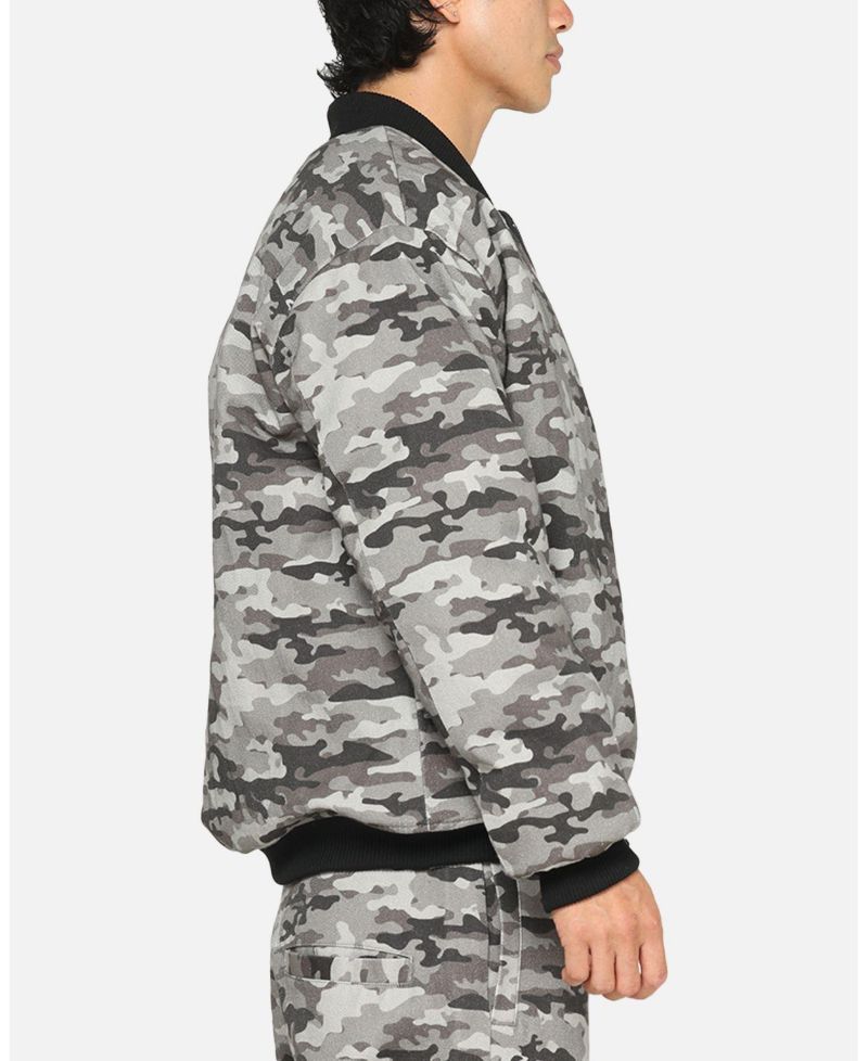 Men's Camo Bomber Lined Jacket