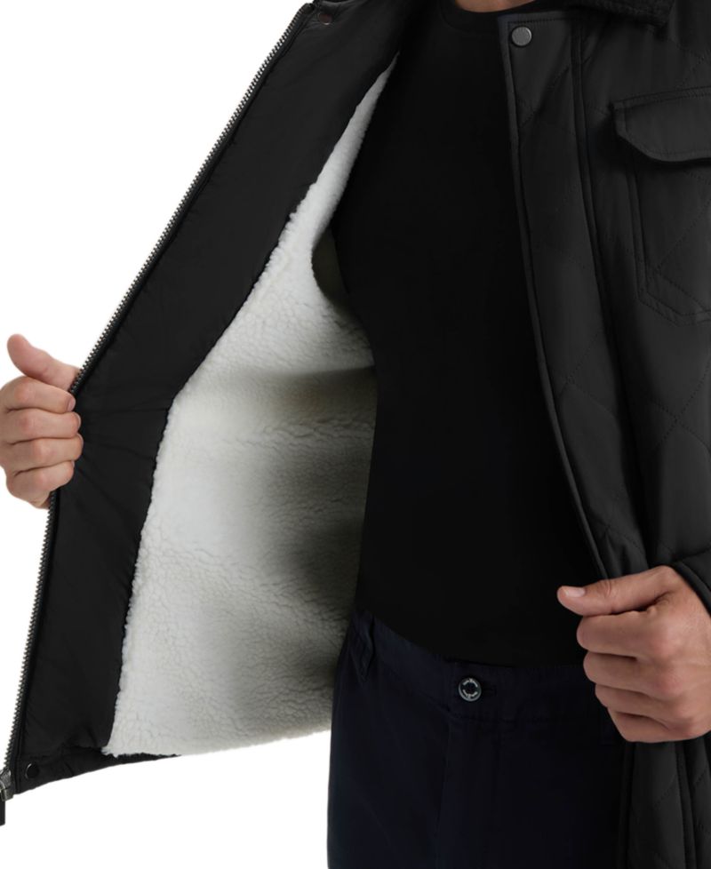 Men's Quilted Sherpa Long-Sleeve Jacket