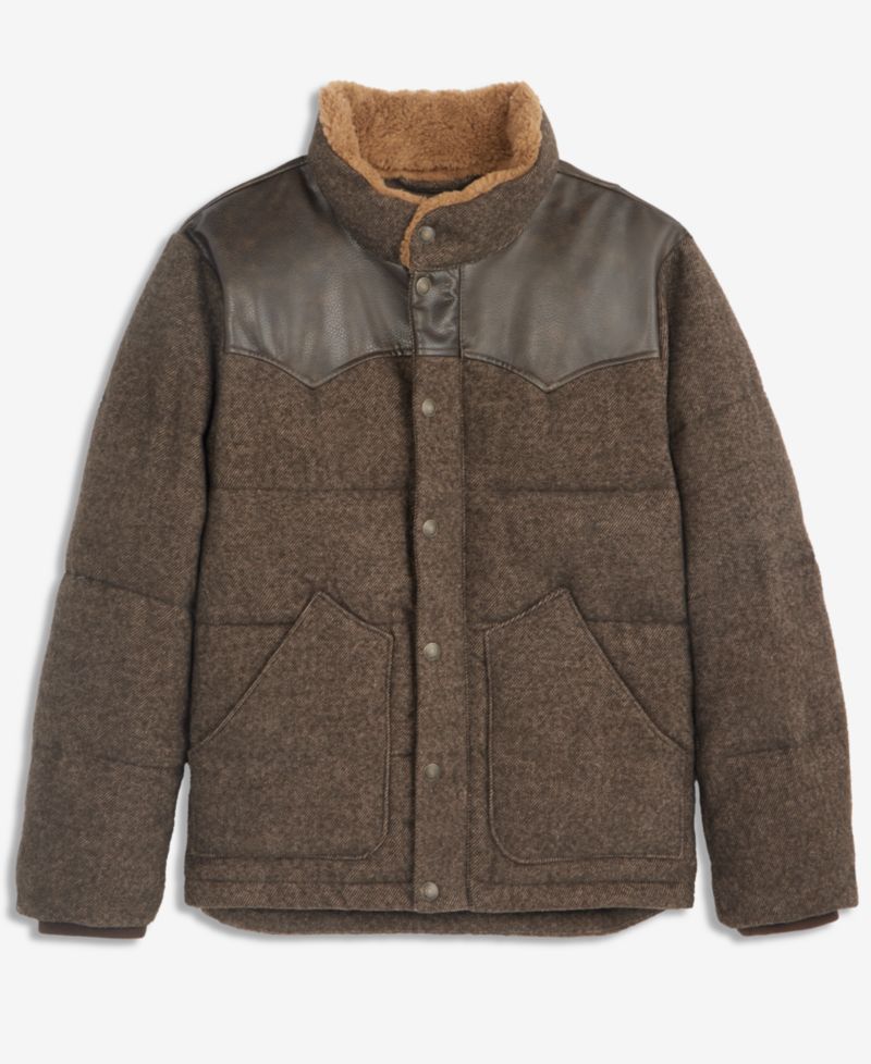 Men's Quilted Mixed-Media Rancher Jacket