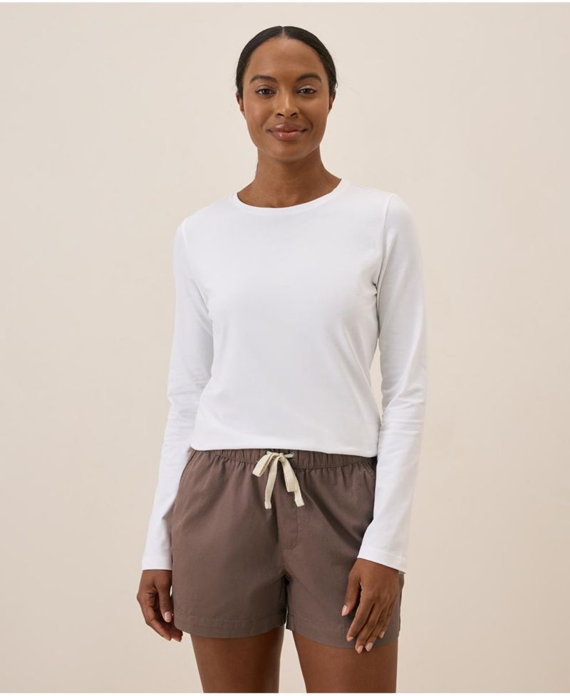 Women's Organic Cotton Luxe Stretch Jersey Long Sleeve Tee
