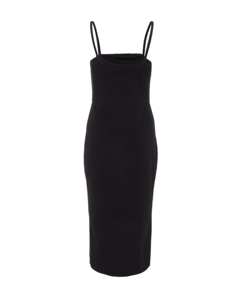 Women's Scuba Crepe Diamante Midi Dress